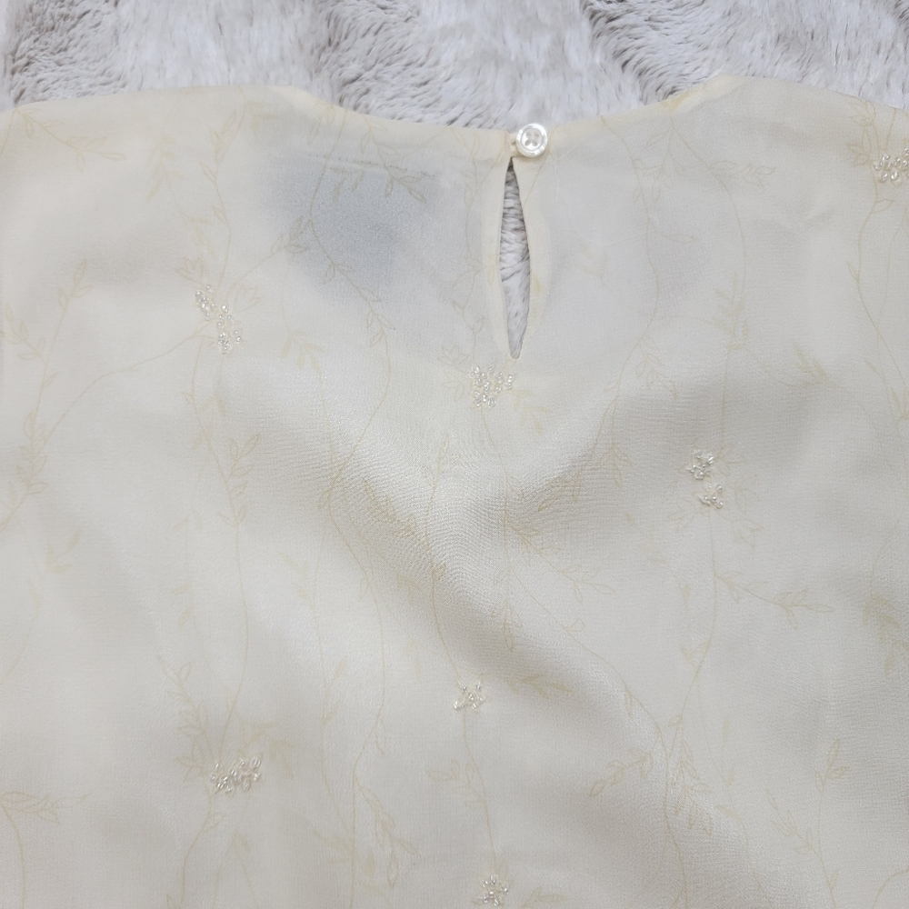 Bridgetown Collection‎ 100% Silk Beaded Embellishment Sleeveless Blouse Size S - Picture 10 of 12